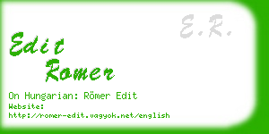 edit romer business card
